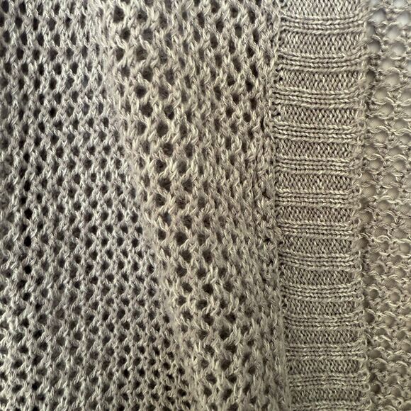 Mudd Grey Cardigan Sweater Loose Knit Front Pockets Baggy Size Junior's Small - Picture 3 of 8